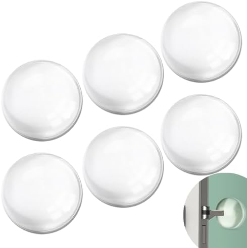 Bovinde Door Stopper Wall Protector,Bumper Knobs 6 PCS(Round Clearly) by Bovinde