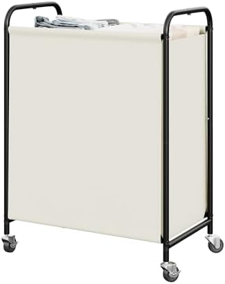 GRANNY SAYS 2 Section Laundry Sorter, 130L Large Hamper Basket with Wheels by GRANNYSAYS