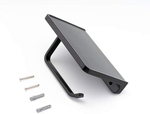 Linkaa Toilet Paper Holder with Phone Shelf,Black Toilet Tissue Dispenser - Image 7