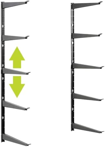 Delta Heavy Duty Lumber Storage Rack Cycle, Holds Up to 800 lbs - Easy to Install Wood Storage Rack with Fully Adjustable Arms - Steel Construction Storage Solution for Garage, Basement & Pantry by deltaCycleandHome