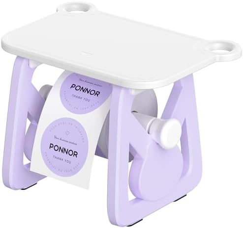 PONNOR Label Holder for Rolls and Fanfold Labels, Thermal Sticker for Desktop Printer, Fragile Stickers for Shipping, Label Stand Accessory Supplies for Home, DIY, Office, Small Business(Purple) by PONNOROfficecategory