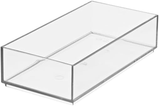 iDesign Clarity Collection Vanity Tray Organizer, 4" x 8" x 2", Clear - Image 5