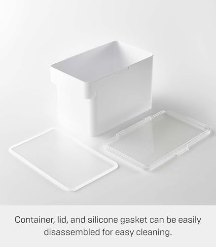 YAMAZAKI Home Tower Airtight Pet Food Storage Container - Cat And Dog Food Holder Bin With Transparent Lid And Handle - Medium - Polypropylene - 8 Lbs., 1.6 Gallons, 6 Quarts,White - Image 6