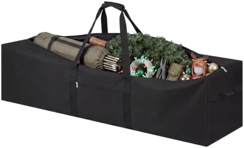 1 Pcs 65 x 15.5 x 15.5 Inch, 257 L Large Storage Duffle Bag Black by Hubeii