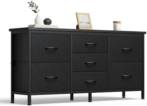 DUMOS 7 Drawer Fabric Dresser, Clothes Organizer Storage Tower for Bedroom by DumosLifestyle