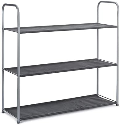 Amazon Basics Freestanding Closet Organizer with Fabric Bins, Drawers and 3 Shelves, Easy to Assemble, Grey, 32.7" x 12.2" x 31" - Image 4