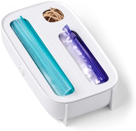 YouCopia StoraBag Drawer Food Bags Dispenser, 3-Slot, Plastic Sandwich Bag Organizer For Kitchen Storage, White by YouCopia