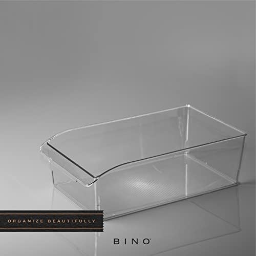 BINO | Plastic Storage Bins, X-Large | THE CURVE COLLECTION | Multi-Use Organizer Bins | Built-In Handle | BPA-Free | Pantry Organization | Home Organization | Fridge and Freezer Organizer - Image 6
