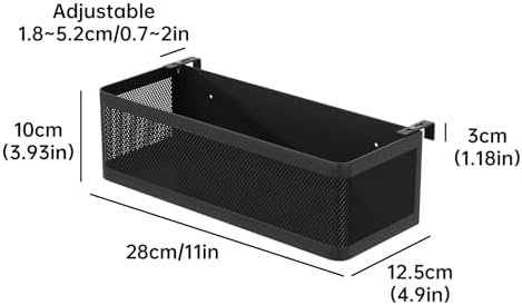 Bedside Caddy Shelf for Bunk Bed, Black, L11in*W4.9in*H3.93in - Image 2