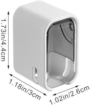 2PCS Toothbrush Holders Wall Mounted with Cover Tooth Brush Holder - Image 2