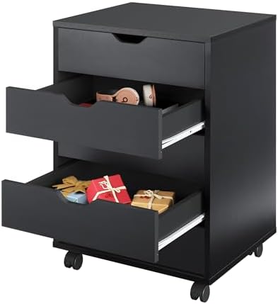 DEVAISE 5-Drawer Filing Cabinet, Under Desk file Cabinet, Black by DEVAISE
