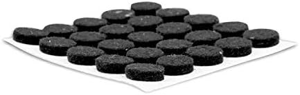 168 Pack Rok Hardware Heavy Duty 3/8" (9.5mm) Diameter Self-Adhesive Felt Pads, Furniture/Cabinet Bumpers, 1/8" (3mm) Height, Round, Black - FELTP38BLK by Rok