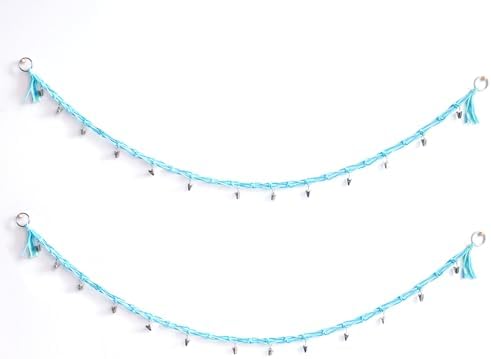 2 Pcs 80” Cotton Hanging Storage Chains for Stuffed Animal Storage, Each Boho Display Chain Comes with 20 Metal Clips, Nursery Hanging Storage Organizer for Wall or Corner Nursery playroom by Unknown