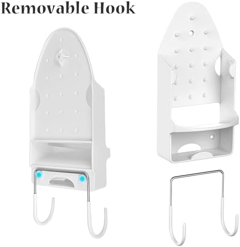 Ironing Board Hanger Wall Mount Electric Iron Holder Ironing Board Rack Household Bathroom Shelf - for Max 5 inch Width - Black - Image 3