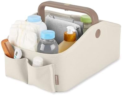 Skip Hop Diaper Caddy Organizer with Touch Sensor Night Light Nursery Style Oat - Image 5