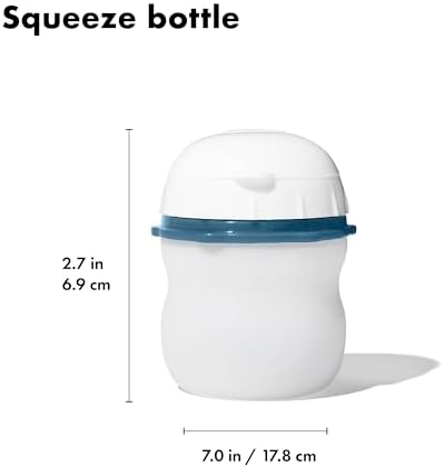 OXO Good Grips Prep & Go Silicone Squeeze Bottle - 2.3 oz, Ocean Blue - Image 6