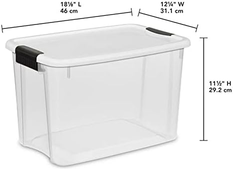 Sterilite Ultra Latch Box with Lids for Home and Office, 30 Quart, 12-Pack - Image 3