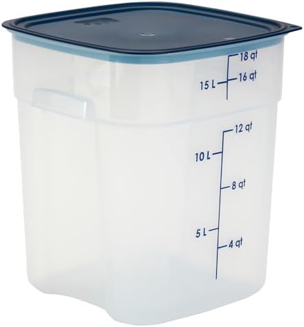 Cambro FreshPro 18 Quart (QT) Food Storage Container with Lid (Restaurant Grade) - for Food Prep, Commercial Kitchen, Pet and Dog Food Container (Translucent) by CambroManufacturing