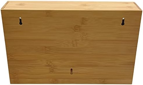 HELIA Bamboo Kitchen Wrap Organizer | Wall Mounting Solid Bamboo Foil and Plastic Wrap Dispenser with Sliding Cutters | Aluminum Foil and Plastic Wrap Dispenser with Cutter - Image 7