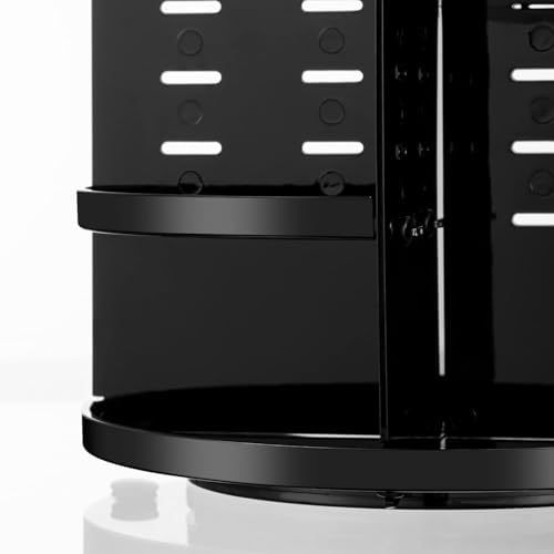 HBlife Extra Large 360 Rotating Makeup Organizer Adjustable Carousel Large Capacity Revolving Perfume Organizer Skincare Organizers Cosmetic Storage Spinning Holder for Vanity, Black - Image 4