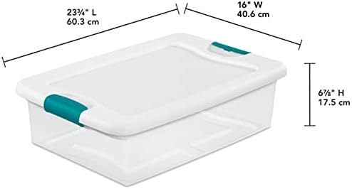 Sterilite Latching Storage Box, See-Through Base, 32-Qt - Image 2