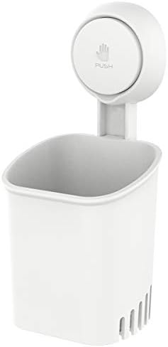 LEVERLOC Powerful Suction Cup Toothbrush Holders for Bathroom Wall, White by LEVERLOC