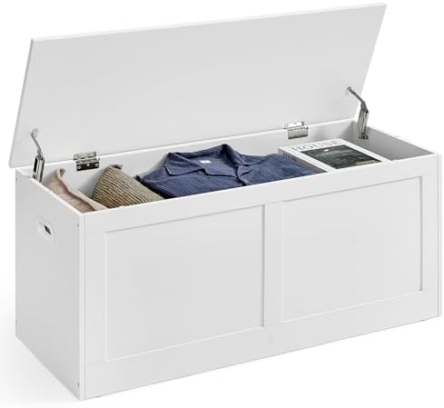 VASAGLE Storage Chest with 2 Safety Hinges, 15.7 x 39.4 x 18.3 Inches by VASAGLEbySONGMICSHOME