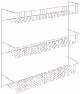 ClosetMaid 3-Tier Hanging Wall Mounted Metal Rack for Spices, Shelf Storage, Pantry Organization, Laundry, Kitchen, Bathroom, White, 8022 by Unknown