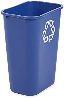 Rubbermaid Commercial Products Deskside Recycling Can, 10.25-Gallon/41-Quart, Blue Recycling Symbol, Plastic, for Bedroom/Bathroom/Office/Under Desk/Sink - Image 3