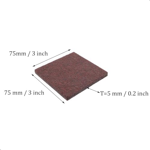 6Pcs Square Felt Furniture Pads, 3 inch x 3 inch Self Adhesive Cuttable Anti Scratch Floor Protectors for Furniture Legs Hardwood Floor, Brown, 75mm - Image 2