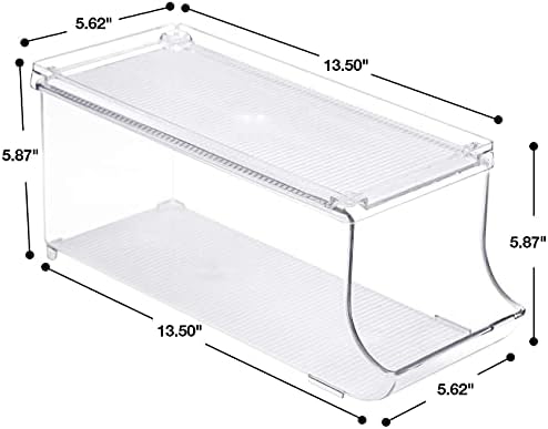 Sorbus Soda Can Organizer for Fridge & Freezer, Stackable with Lid (2 Pack) - Image 4