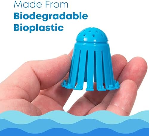 TubShroom Toss 21pk Disposable Bath Tub Drain Strainers - Hair Catcher Snare for Shower Bathtub to Prevent Clogged Drains, Traps Human and Pet Hair, One Year Supply (Blue) - Image 2