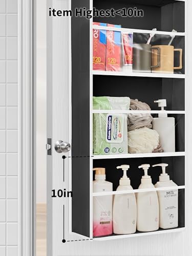JARLINK Over The Door Toy Storage Organizer w/Clear Window, Black - Image 4