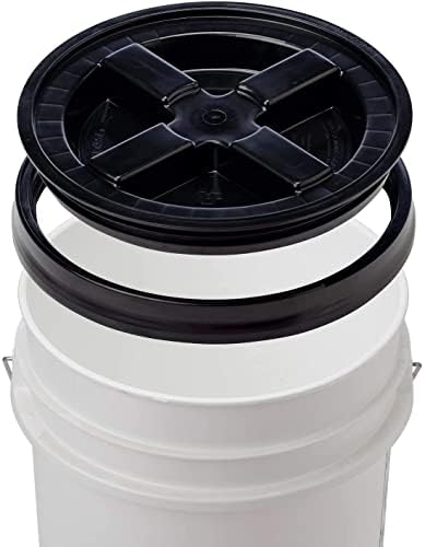 GAMMA2 Gamma Seal Lid - Pet Food Storage Container Lids - Fits 3.5, 5, 6, & 7 Gallon Buckets, Black, Made in USA - Image 4