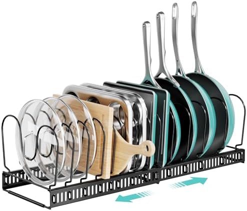 ORDORA Expandable Pots and Pans Organizer under Cabinet with 14 Dividers by ORDORA