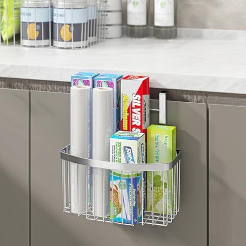 304 stainless steel Storage Basket, Wall Mounted Kitchen Bathroom, Hanging Cabinet Door Storage Basket, no Drilling, Strong Bearing, Suitable for Home - Image 5