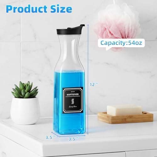 54oz Laundry Detergent Dispenser,Liquid Container,Plastic,2 Pack Black - Image 2