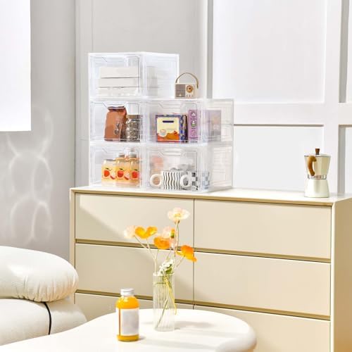 10 Pack Clear Storage Bins with Lids, 19 Qt Closet Organizers and Storage - Image 4