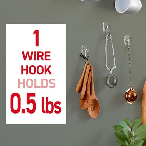 Command Small Clear Wire Toggle Hooks, 20 Wall Hook and 24 Strips, Damage-Free Hanging with Adhesive, Great for Hanging, Organization and Storage, Holds up to 0.5 lb - Image 5