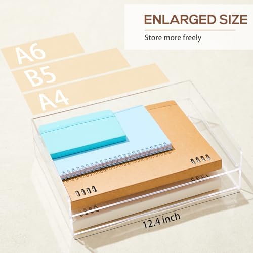 Harloon 4 Tier Paper Organizer Letter Tray Acrylic Desk File Organizer - Image 4