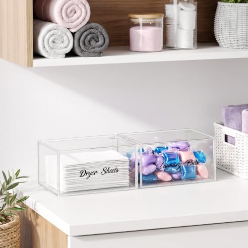 Acrylic Dryer Sheet Holder Dispenser Container,Bonus Black Labels Included - Image 5