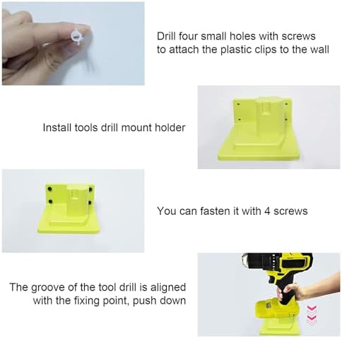 20 Pack Tool Holder Compatible with Ryobi 18V Wall Mount Plastic - Image 3