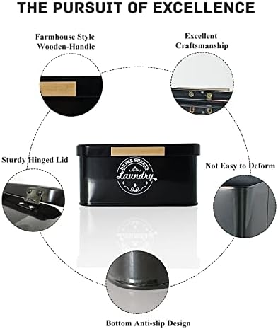 SACREDAY Dryer Sheet Holder Container for Laundry Room Organization, Farmhouse Laundry Organization and Storage, Metal Dryer Sheet Dispenser for Laundry Room Decor (Black) - Image 5
