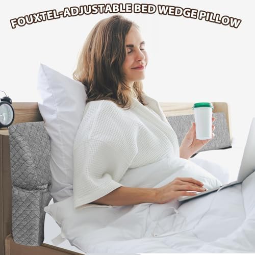 4 Modes Queen Size Pillow Wedge for Headboard Gap, Foldable Bed Wedge Pillow, Bed Gap Filler Fill The Gap (0-7"), Mattress Gap Filler Long Pillow Between Headboard and Mattress (Dark Grey, Queen) - Image 3