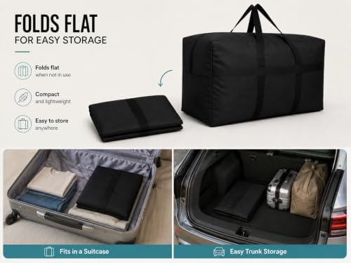 YiKitHom Extra Large Storage Duffle Bag for Travel, Orange Oversized Giant Big Traveling Duffle Bag - Image 6