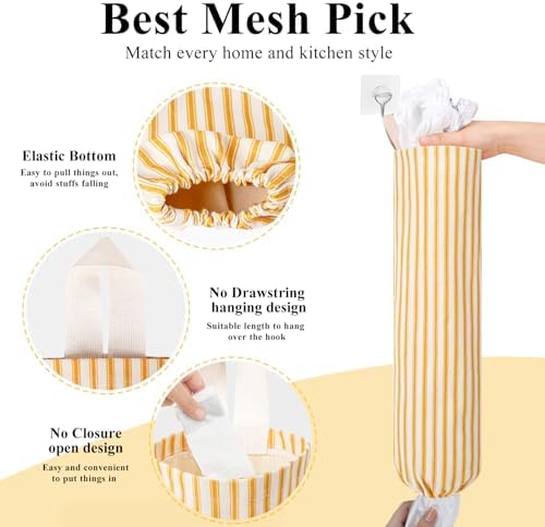 TOGETRUE Plastic Bag Holder, Wall Mount Grocery Bag Holder for Home Decor - Image 2