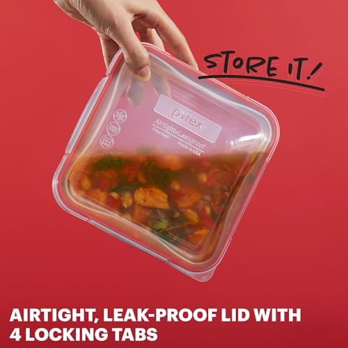 Pyrex Freshlock (10-Pack) Mixed Sizes Airtight Glass Food Storage Set - Image 4