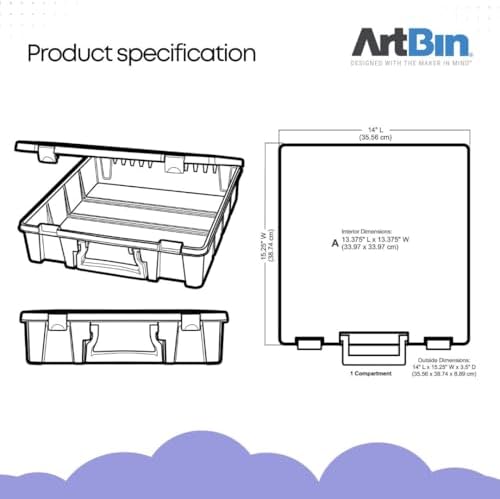 ArtBin Super Satchel Slim 1-Compartment Craft Box, Translucent Mint - Image 2
