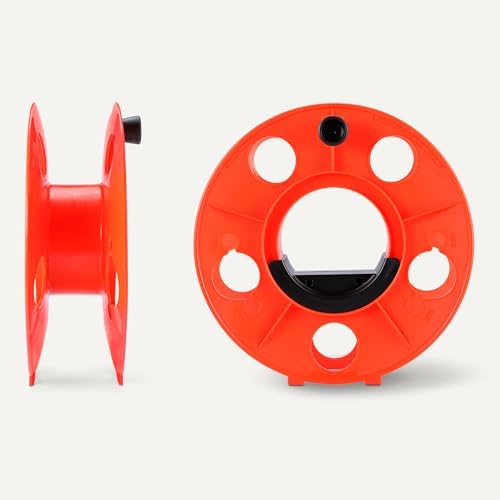 Amazon Basics Extension Cord Reel, 150-foot Capacity for 16/3 SJT Cord, Impact-Resistant, Orange - Image 4