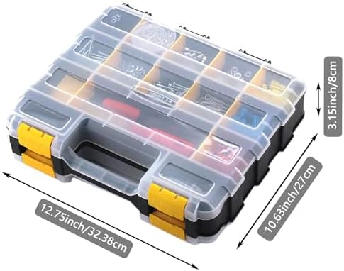 AIDY-PRO Tools Box Organizer Double Side 34 Compartments Hardware Organizers with Removable Plastic Dividers for Screws Nuts Nails - Image 5